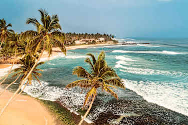 Unawatuna stranden i Sri Lanka