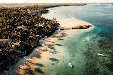 Stranden Belle Mare i Mauritius 