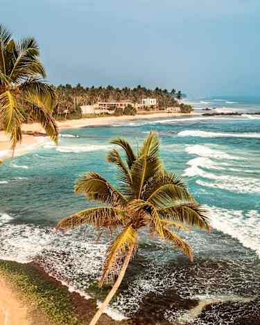 Unawatuna stranden i Sri Lanka