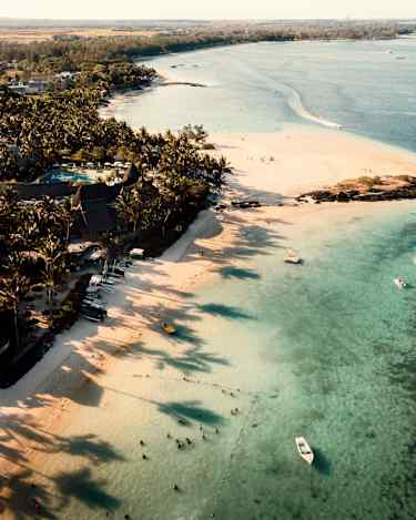 Stranden Belle Mare i Mauritius 