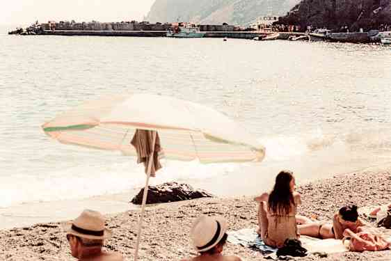 Familj på stranden