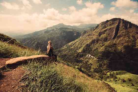 Vy från ett berg på Sri Lanka