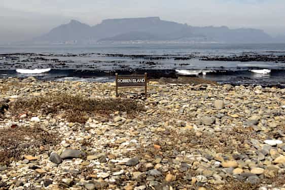Utsikt över havet från Robben Island
