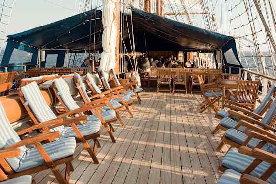 Utomhusdäck på Sea Cloud Crusies