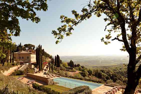 Storslagen vy i Toscana