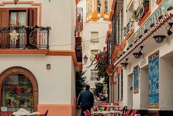 Vackra byggnader i Gamla stan i Marbella