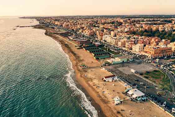 Överblick på fina Lido di Ostia