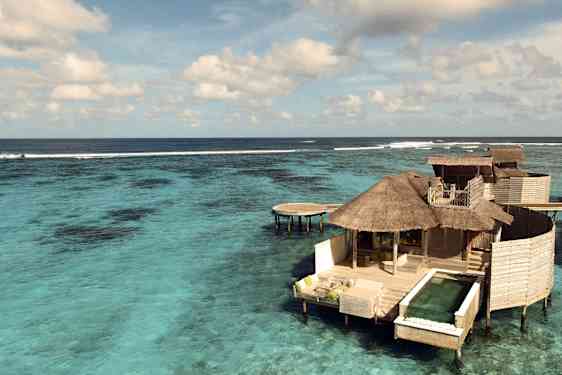 Overwater villa i Maldiverna