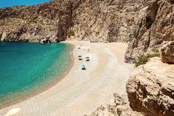 Agiofaragostranden på Kreta
