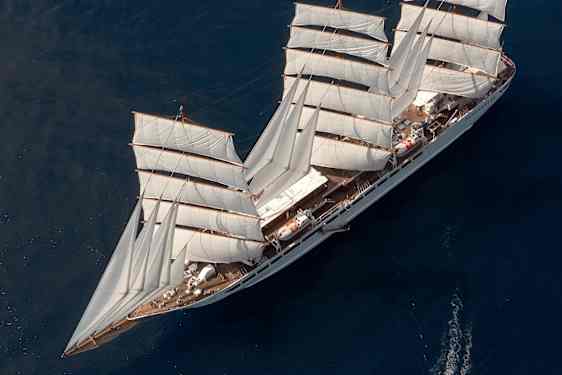 Utomhusdäck på Sea Cloud Crusies