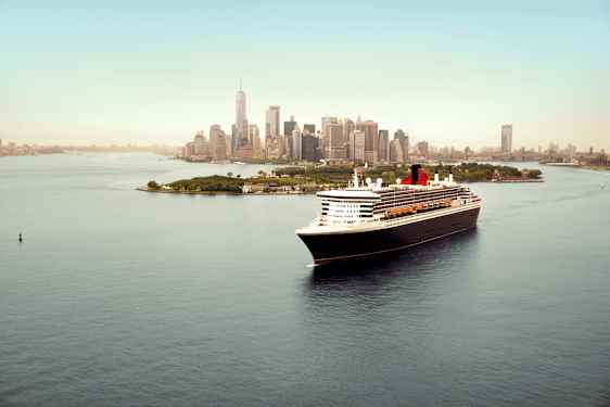 Cunardfartyg utanför Manhattan