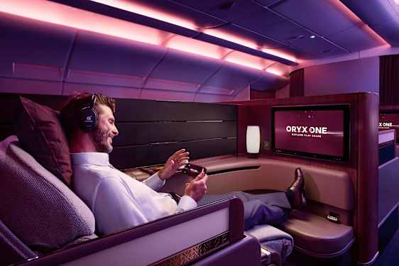 Första klass ombord på Qatar Airways