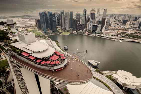 Utsikt från Marina Bay Sands Skypark