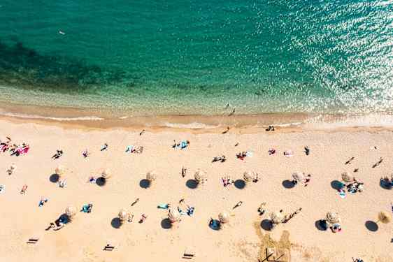 Glyfada Beach sedd från ovan