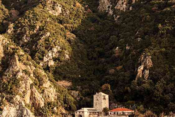 Vy över Mount Athos