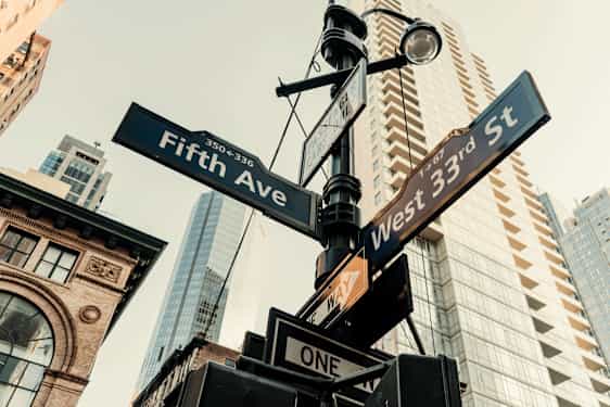 Gatuskyltar i New York
