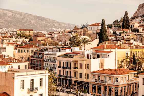 Vy över staden Aten