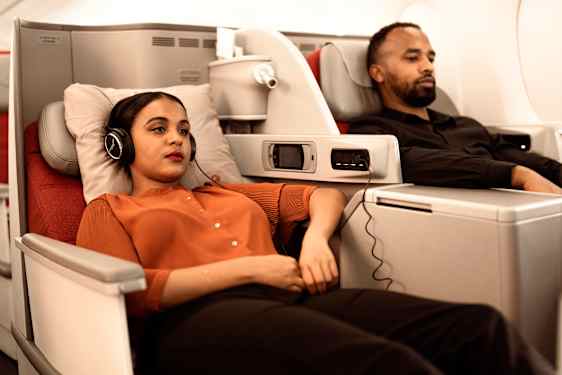 Business Class ombord på Ethiopian Airlines
