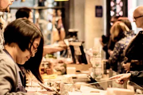 Människor på Borough Market