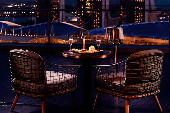 Utsikt från baren VUE i Singapore