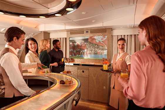 Bar ombord på Emirates flyg