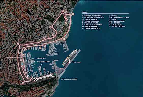Karta över hamnen i Monte Carlo