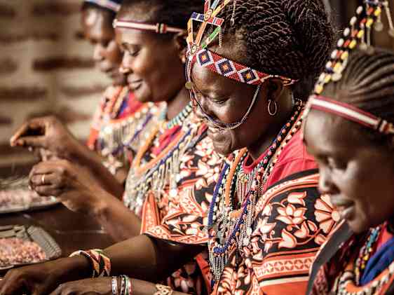 Pärlarbete i Maasai