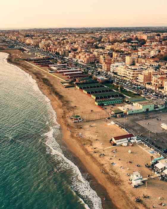 Överblick på fina Lido di Ostia