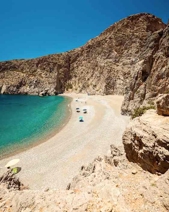 Agiofarago stranden på Kreta