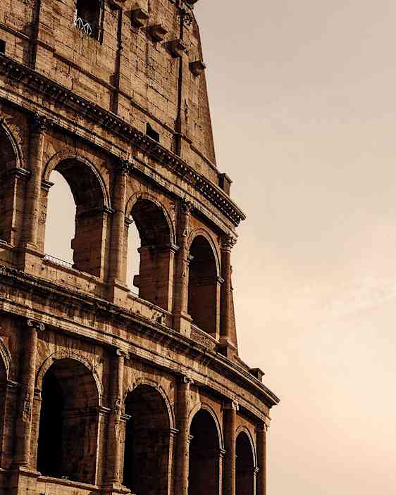 Colosseum i Rom med globetrotter
