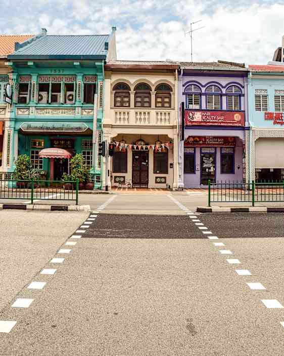 Husfasader i Katong
