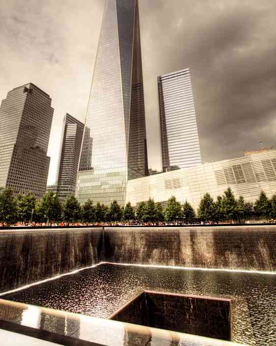 Minnesmärke över World Trade Center i New York