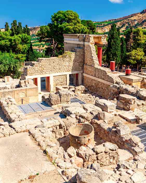 Knossos ruiner på Kreta
