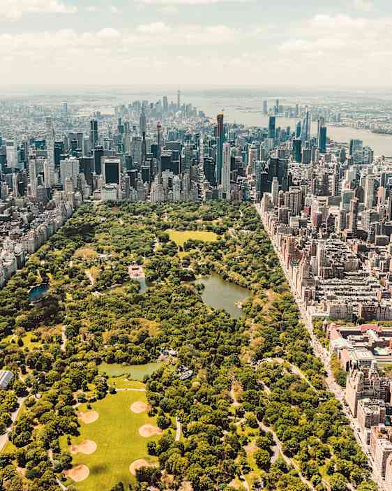 Utsikt över Central Park i New York