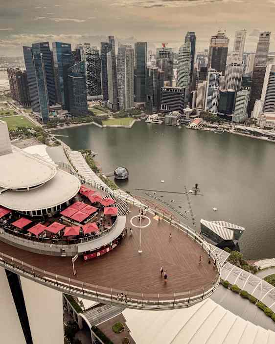 Utsikt från Marina Bay Sands Skypark