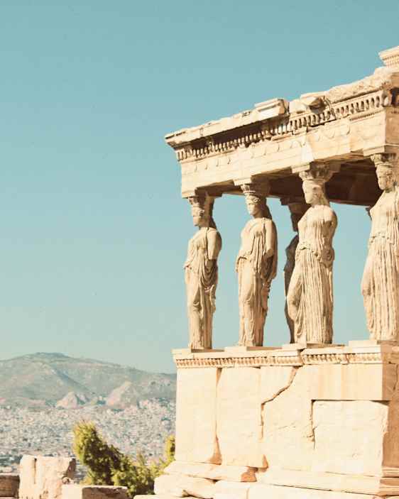 Akropolis i Aten med globetrotter
