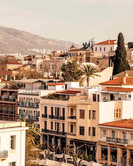 Vy över staden Aten