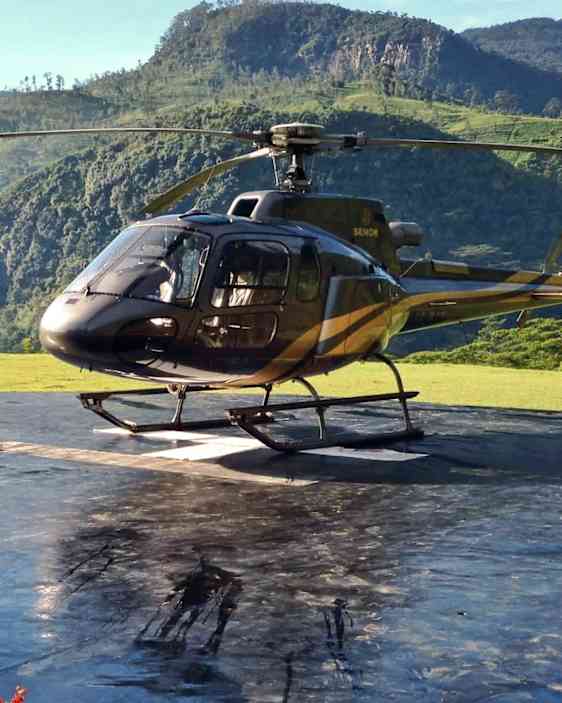 Helikopter i vacker miljö