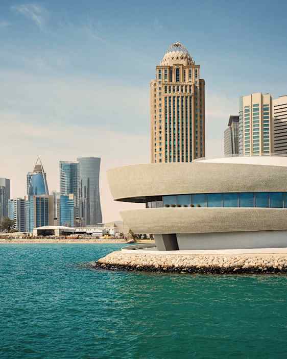 Utsikt över Doha från vattnet
