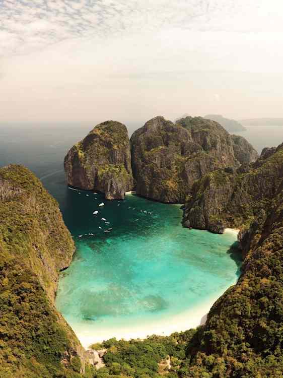 Turkost vatten i Phuket