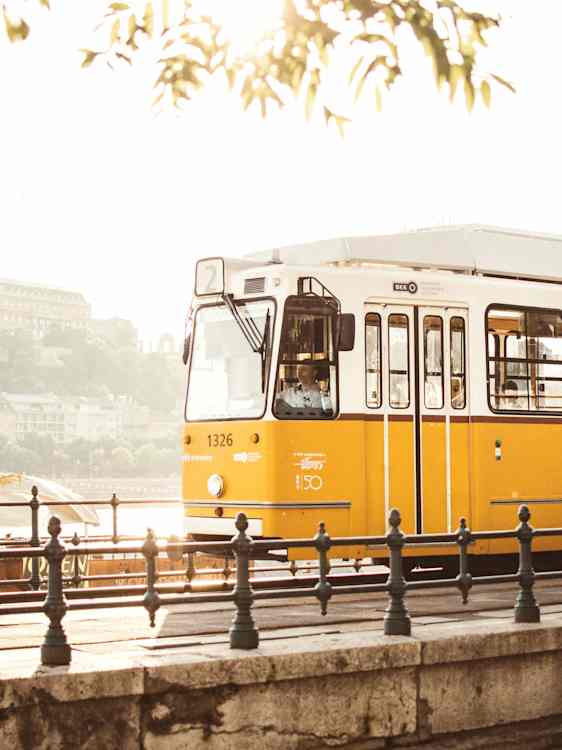 Klassisk spårvagn i Budapest