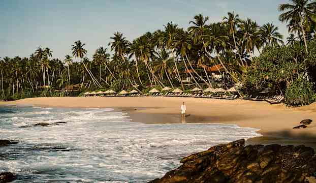 Hotellets privata sandstrand