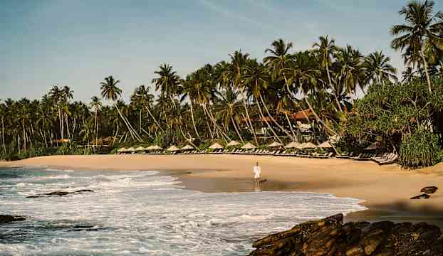 Hotellets privata sandstrand